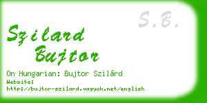 szilard bujtor business card